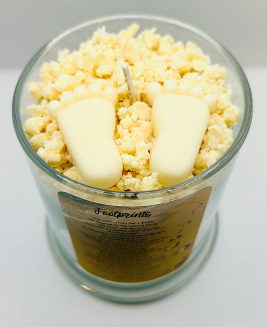 Footprints in the Sand Candle