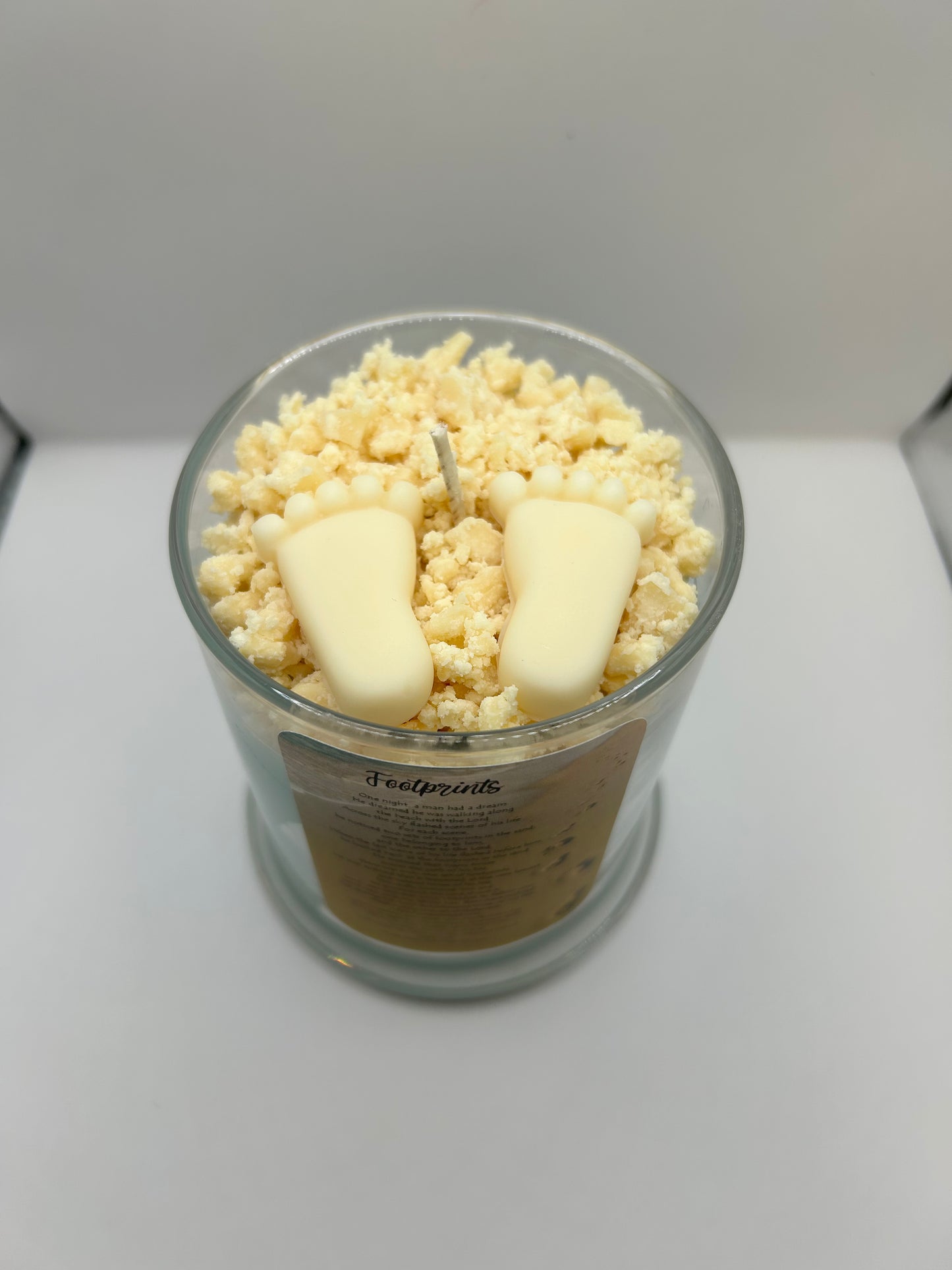 Footprints in the Sand Candle