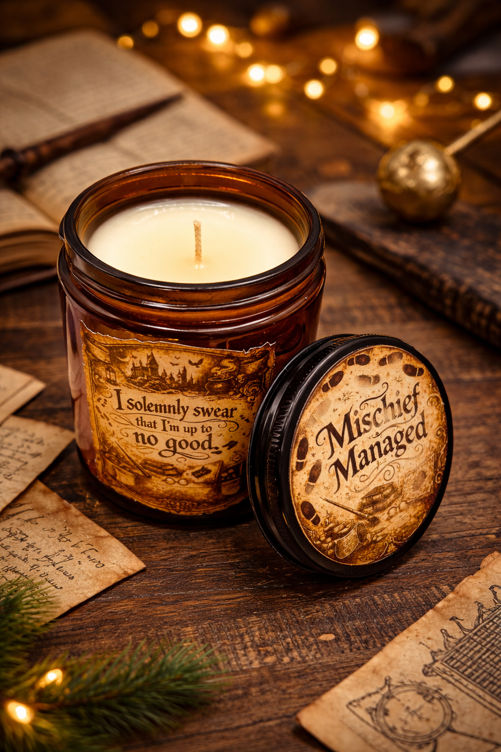 Harry Potter Marauder's Map Candle